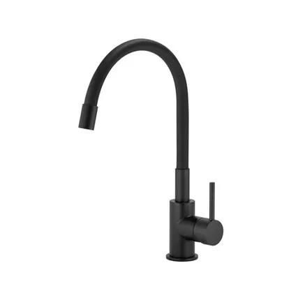 Фото №0 Смеситель для кухни Santek Тесио гибкий излив WH5A44012N001 черный