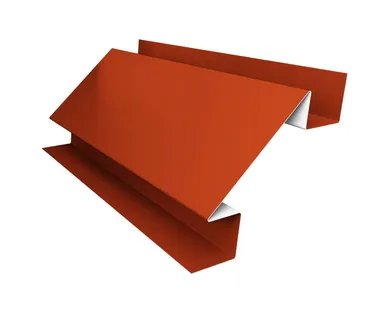 фото Планка угла внутреннего сложного Экобрус Grand Line 0,45 PE с пленкой RAL 2004 оранжевый