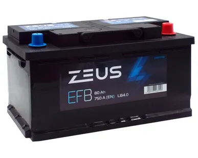 фото Аккумулятор ZEUS EFB LB4 80 Ач о.п.