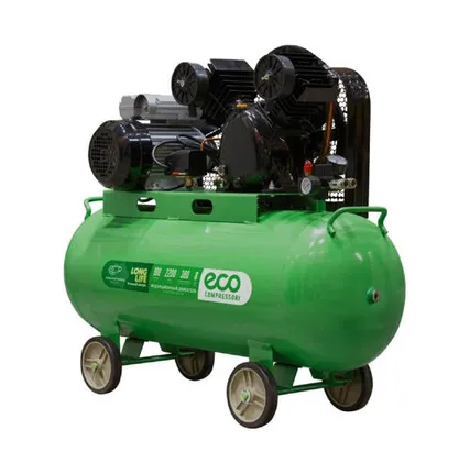 Фото №0 Компрессор ECO AE-1005-B1 ременной (380 л/мин, 8 атм, ременной, масляный, ресив. 100 л, 220 В, 2.20 кВт)