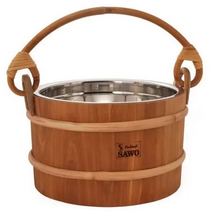 Фото №0 Ведро для бани Sawo 321-МD (кедр, 2 л, со вставкой из нержавейки)