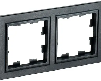 фото Рамка 2-м BRITE РУ-2-БрЧ черн. IEK BR-M22-K02