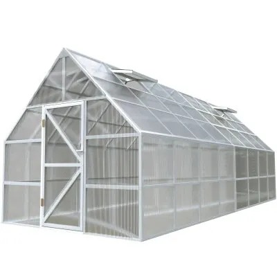 Фото №0 Теплица английская ЧЕЛСИ 3х8 м, цвет Белый (RAL 9003)