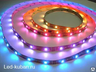 фото Светодиодная лента 5050 на клеевой основе, влагозащищенная