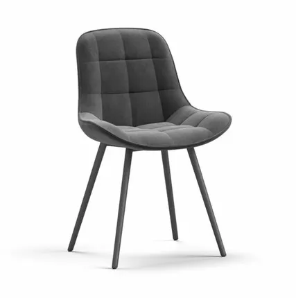 Фото №0 Стул Турин Velutto Серый, черный