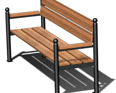 фото Парковая скамья Ск-52 тип 2 Лиственница класс "Экстра"