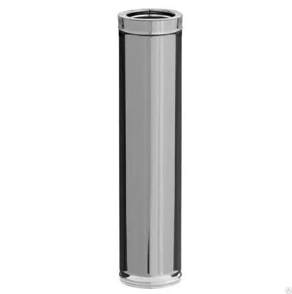 Фото №0 Дымоход нержавеющий/оцинкованный Ferrum 430/0.8 мм ф120/200 L=1м утепленный