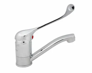 фото Смеситель Оптима OB4203 хирургический, для кухни, излив 15 см