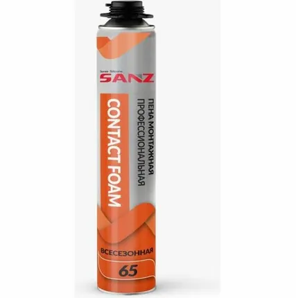 Фото №0 Пена монтажная профессиональная SANZ PU FOAM СONTACT , всесезонная, 770г