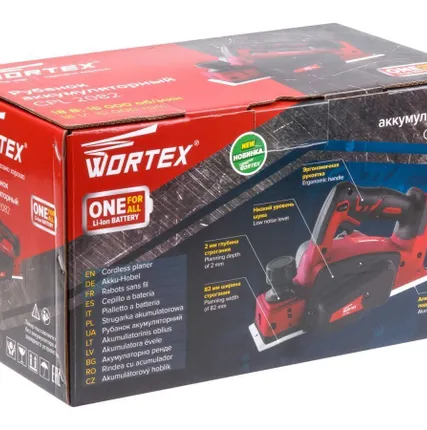 Фото №7 Рубанок аккумуляторный Wortex CPL 2082, 18 В, нож 82 мм, без АКБ и ЗУ