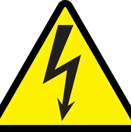 Фото №0 Этикетка самоклеящаяся 160х160х160, символ "Молния" Y...