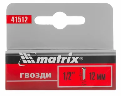 фото Гвозди 12мм для степлера тип 300 1000шт Matrix