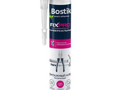 фото Клей монтажный универсальный гибридный Bostik FIXPRO прозрачный 290мл