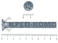 Фото №0 Винт потайной,цинк DIN965 8х 90 Средняя фасовка (60шт)