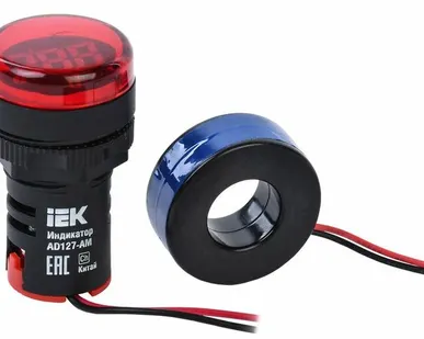 фото Индикатор значения тока d22мм 0-100А AC цифровой AD12...