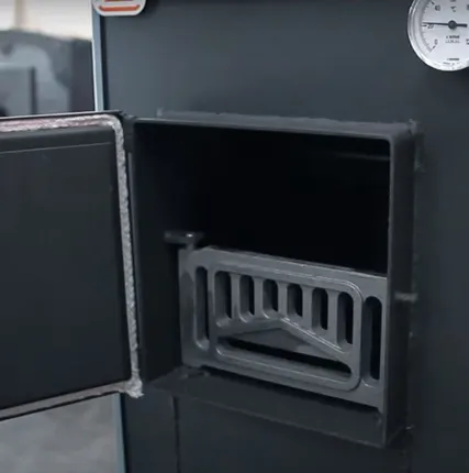 Фото №10 Котел твердотопливныйТеплодар Куппер Практик-10 В, 10 кВт, одноконтурный, с шибером и термометром