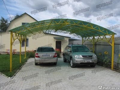 Фото №0 Навес из поликарбоната