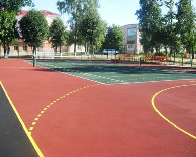 фото Покрытие для спортивной площадки из резиновой крошки
в