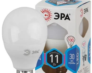 фото Лампа светодиодная P45-11W-840-E14 шар 880лм ЭРА Б0032988