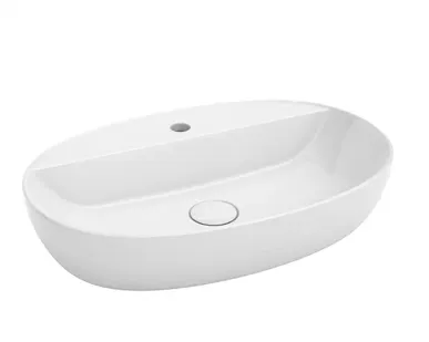 фото Раковина PLAZA 60х40 см накладная с отверстием под смеситель