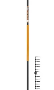 фото Грабли прямые 14 зубцов с черенком, цельнометалические 2042 FINLAND