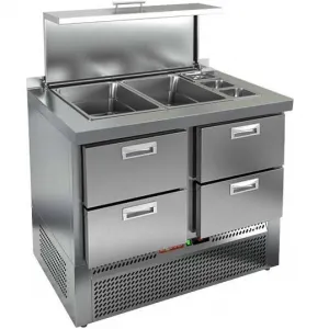 фото Стол холодильный саладетта HICOLD SLE3-22GN С КРЫШКОЙ