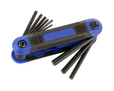 фото Набор складных ключей HEX CrV, в пласт. Держатель, 1,5; 2,0; 2,5; 3,0; 4,0; 5,0; 6,0; 8,0 мм, 1 шт