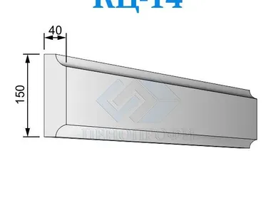 фото Фасадные цокольные карнизы из пенопласта (пенополистирола) КЦ-14 ПСБ-С-25Ф