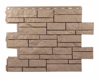 фото Фасадная панель (АП) Камень ШОТЛАНДИЯ ЭКО бежевый 796*591 мм (раб.размер 680*560)