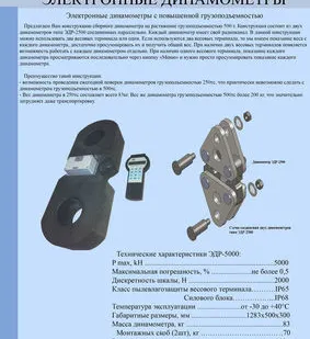фото Электронный динамометр повышенной грузоподъемности 500 тс