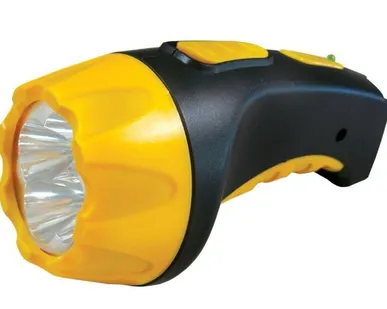 фото Фонарь LED 3804 (аккум 220В черн./желт. 4 LED; SLA пласт. короб) Ultraflash 9215