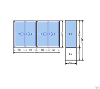 фото Холодное остекление балконов алюминиевым профилем под ключ, без доп. работ