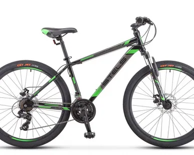 фото Горный (MTB) велосипед STELS Navigator 500 MD 26 F010 черный/зеленый 16" рама