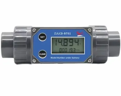 фото Расходомер для измерения расхода жидкостей с цифровым дисплеем ПВХ