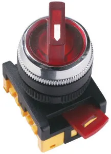 Фото №0 Переключатель АNС-22-2 на 2 фикс.полож.красный неон/240В I-O 1з+1р ИЭК