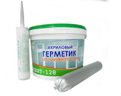фото Однокомпонентный акрилатный силиконизированный герметик Акцент 128