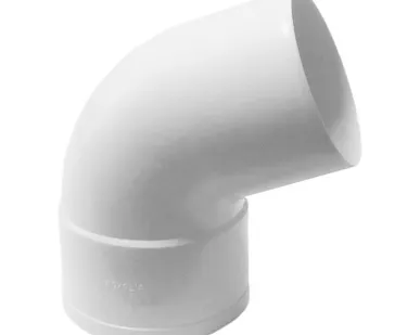 фото Отвод соединения трубы белый 67° d=80 Мурол
