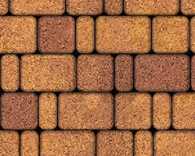 фото Тротуарная плитка Выбор Классико Гранит Листопад 60 мм 3 камня Осень