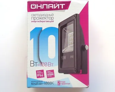 фото Прожектор светодиодный ДО-10w 6000К 800Лм IP66 ОНЛАЙТ