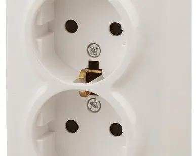 фото Розетка ОП 11-2205-02 2х2P+E Schuko 16АХ-250В Эксперт сл. кость ЭРА Б0020692