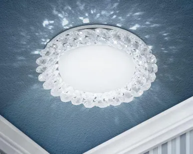 фото Светильник DK84 CH/WH 13Вт GX53 220В точечный хром./прозр. 40/720 ЭРА Б0020573