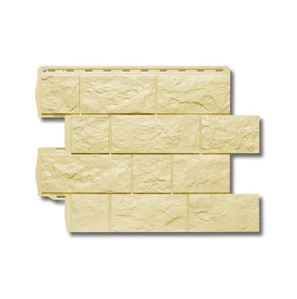 Фото №0 Фасадная панель (АП) Туф ЭКО Песчаный 800*590*26 мм (раб.размер 680*560)