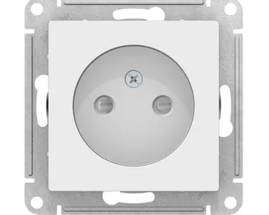 фото Schneider Electric Механизм розетки 1-м СП AtlasDesign 16А IP20 без заземл.защ. шторки бел. ATN000149 Schneider Electric