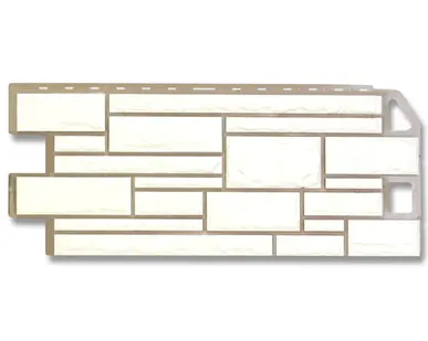 фото Фасадная панель (АП) "КАМЕНЬ" Белый 1140*480 мм (раб.размер 1010*450)