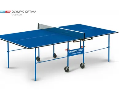 фото Стол теннисный Olympic Optima Синий с сеткой