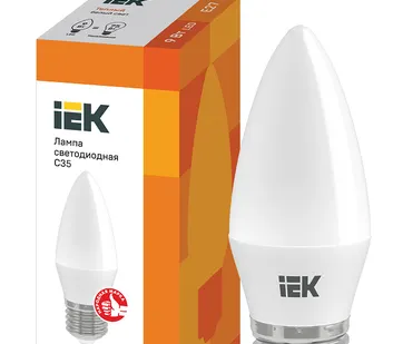фото IEK Лампа светодиод. 9/4000/Е27/С35 свеча IEK