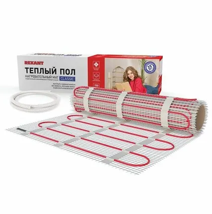 Фото №0 Комплект «Теплый пол» (мат) двухжил. 900Вт 0.5х12м 6кв.м Classic RNX-6-900 с экраном Rexant 51-0510-2