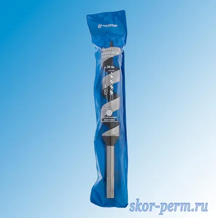 Фото №1 Сверло по дереву шнековое 28х230 мм, шестигранный хвостовик