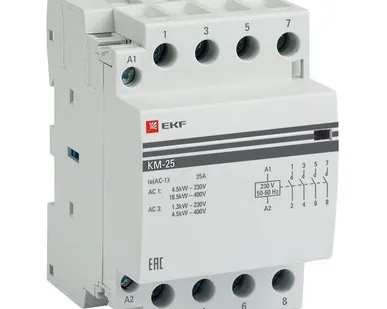 фото Контактор модульный КМ 25А 4NО (3 мод.) EKF km-3-25-40