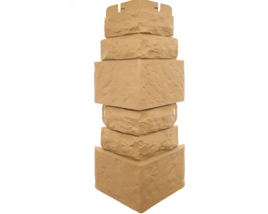 фото Угол фасадной панели «Альта-Профиль», фасадная плитка Златолит